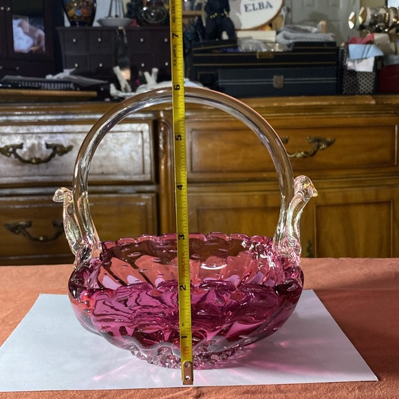 MURANO ART GLASS BASKET-1950’s - Picture 16 of 17